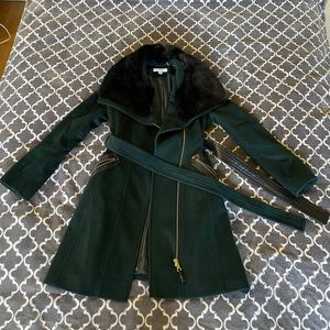 Via Spiga Like New Wool/Faux Leather Coat
